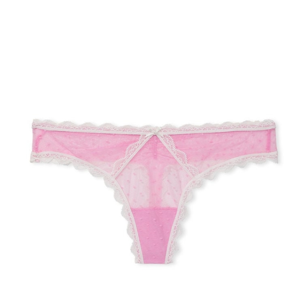 VS Dream Angels Swiss Dot Thong Lacie Panty NWT NIP